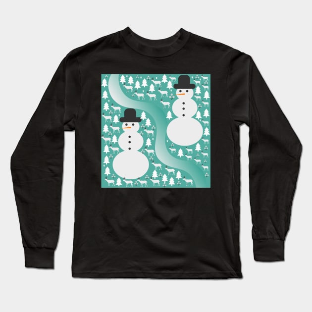 Winter scene Long Sleeve T-Shirt by cocodes